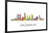 Los Angeles California Skyline-Marlene Watson-Framed Giclee Print