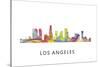 Los Angeles California Skyline-Marlene Watson-Stretched Canvas