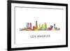 Los Angeles California Skyline-Marlene Watson-Framed Giclee Print