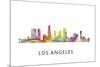 Los Angeles California Skyline-Marlene Watson-Mounted Giclee Print