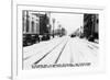 Los Angeles, California - Snow on South Broadway-Lantern Press-Framed Premium Giclee Print
