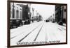 Los Angeles, California - Snow on South Broadway-Lantern Press-Framed Art Print