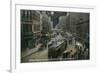 Los Angeles, California - South View Down Spring St from Franklin St at Night-Lantern Press-Framed Art Print