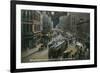 Los Angeles, California - South View Down Spring St from Franklin St at Night-Lantern Press-Framed Art Print