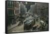 Los Angeles, California - South View Down Spring St from Franklin St at Night-Lantern Press-Framed Stretched Canvas