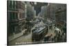Los Angeles, California - South View Down Spring St from Franklin St at Night-Lantern Press-Stretched Canvas