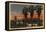 Los Angeles, California - Sunset in Echo Park-Lantern Press-Framed Stretched Canvas