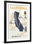 Los Angeles, California - Typography and Icons-Lantern Press-Framed Art Print