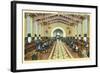 Los Angeles, California - Union Station Interior View of Waiting Room-Lantern Press-Framed Art Print