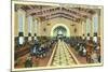 Los Angeles, California - Union Station Interior View of Waiting Room-Lantern Press-Mounted Art Print