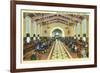 Los Angeles, California - Union Station Interior View of Waiting Room-Lantern Press-Framed Premium Giclee Print