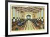 Los Angeles, California - Union Station Interior View of Waiting Room-Lantern Press-Framed Premium Giclee Print