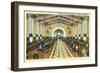 Los Angeles, California - Union Station Interior View of Waiting Room-Lantern Press-Framed Premium Giclee Print