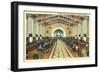 Los Angeles, California - Union Station Interior View of Waiting Room-Lantern Press-Framed Art Print