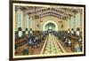 Los Angeles, California - Union Station Interior View of Waiting Room-Lantern Press-Framed Art Print