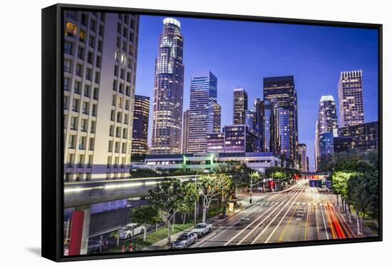 Los Angeles, California, USA Early Morning Downtown Cityscape.-SeanPavonePhoto-Framed Stretched Canvas