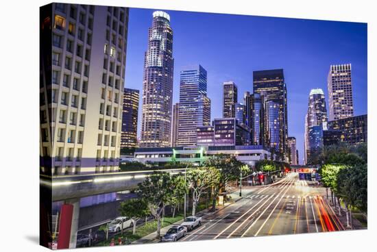 Los Angeles, California, USA Early Morning Downtown Cityscape.-SeanPavonePhoto-Stretched Canvas