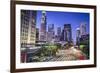 Los Angeles, California, USA Early Morning Downtown Cityscape.-SeanPavonePhoto-Framed Photographic Print