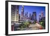Los Angeles, California, USA Early Morning Downtown Cityscape.-SeanPavonePhoto-Framed Photographic Print
