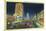 Los Angeles, California - View of Miracle Mile, Wilshire Blvd at Night-Lantern Press-Stretched Canvas