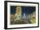 Los Angeles, California - View of Miracle Mile, Wilshire Blvd at Night-Lantern Press-Framed Art Print