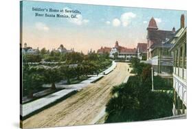 Los Angeles, California - View of Soldier's Home in Sawtelle-Lantern Press-Stretched Canvas
