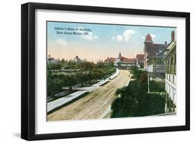 Los Angeles, California - View of Soldier's Home in Sawtelle-Lantern Press-Framed Art Print