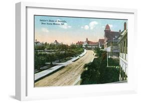 Los Angeles, California - View of Soldier's Home in Sawtelle-Lantern Press-Framed Art Print