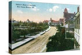 Los Angeles, California - View of Soldier's Home in Sawtelle-Lantern Press-Stretched Canvas