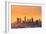 Los Angeles, California - Yellow Skyline-Lantern Press-Framed Art Print