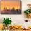 Los Angeles, California - Yellow Skyline-Lantern Press-Framed Stretched Canvas displayed on a wall