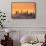 Los Angeles, California - Yellow Skyline-Lantern Press-Framed Stretched Canvas displayed on a wall