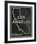 Los Angeles, California-John W^ Golden-Framed Art Print