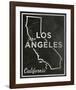 Los Angeles, California-John W^ Golden-Framed Art Print