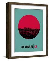 Los Angeles Circle Poster 1-NaxArt-Framed Art Print
