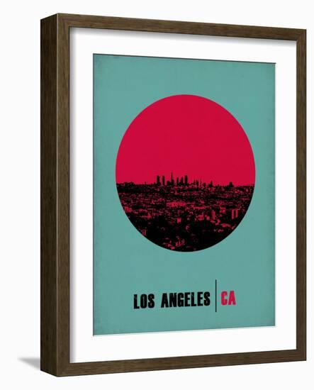 Los Angeles Circle Poster 1-NaxArt-Framed Art Print