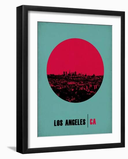 Los Angeles Circle Poster 1-NaxArt-Framed Art Print