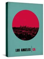 Los Angeles Circle Poster 1-NaxArt-Stretched Canvas