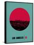 Los Angeles Circle Poster 1-NaxArt-Framed Stretched Canvas