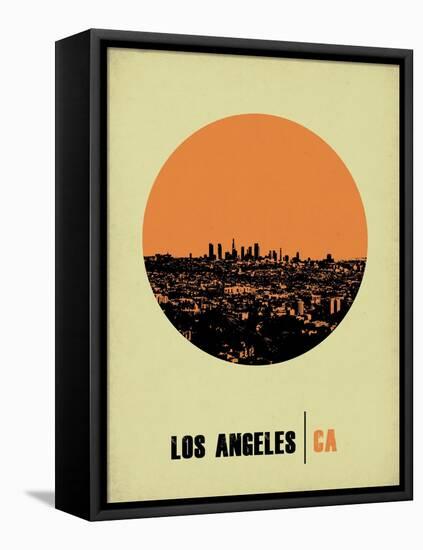 Los Angeles Circle Poster 2-NaxArt-Framed Stretched Canvas