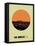 Los Angeles Circle Poster 2-NaxArt-Framed Stretched Canvas