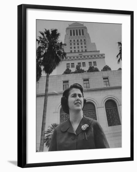 Los Angeles City Council Woman Mrs. Rosalind Wyman-null-Framed Premium Photographic Print