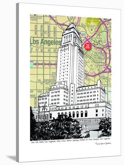 Los Angeles City Hall-null-Stretched Canvas
