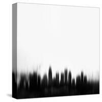 Los Angeles City Skyline - Black-NaxArt-Stretched Canvas