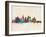 Los Angeles City Skyline-Michael Tompsett-Framed Art Print