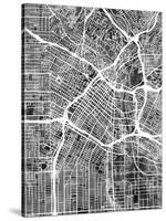 Los Angeles City Street Map-Michael Tompsett-Stretched Canvas