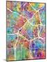 Los Angeles City Street Map-Tompsett Michael-Mounted Art Print