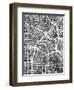 Los Angeles City Street Map-Tompsett Michael-Framed Art Print