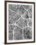 Los Angeles City Street Map-Tompsett Michael-Framed Art Print