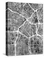 Los Angeles City Street Map-Tompsett Michael-Stretched Canvas